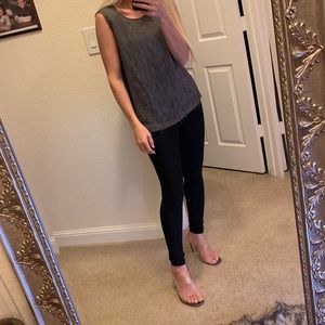 🌺Jones NEW YORK 🌺grey beaded top size 4 NWOT